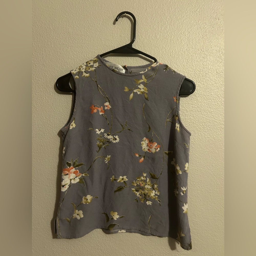 Purple Floral Tank.